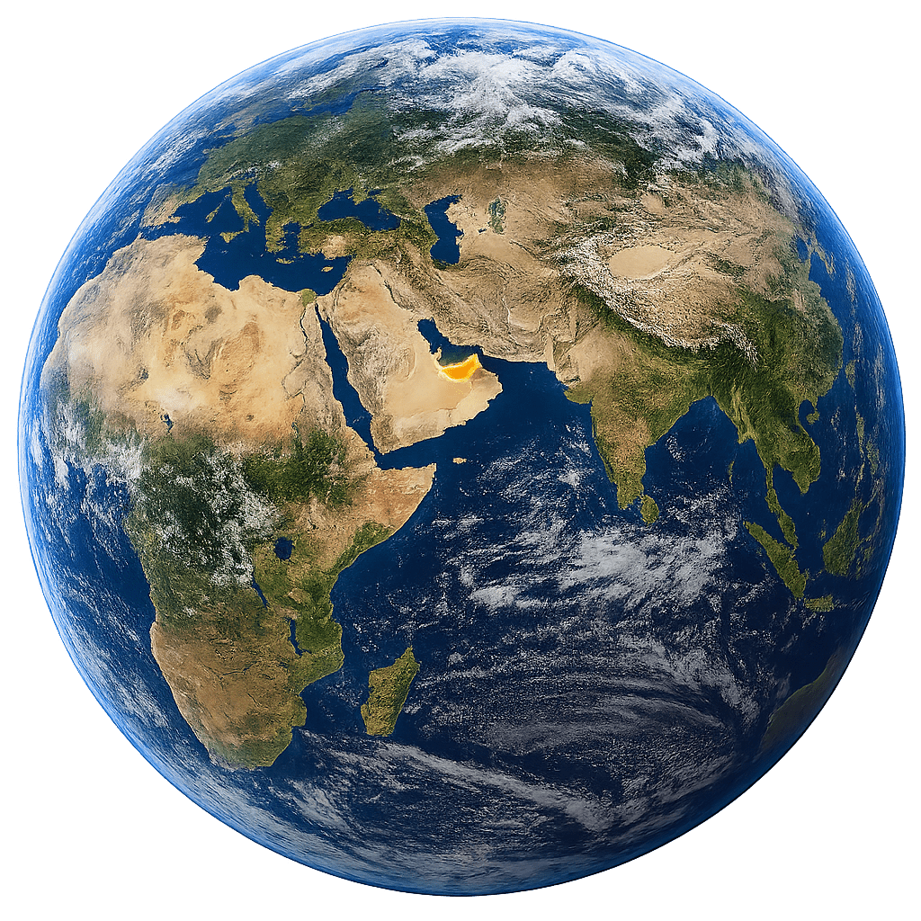 Dubaï et Qatar depuis l'espace